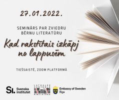 Latgales Centrālā bibliotēka aicina uz semināru par zviedru bērnu literatūru